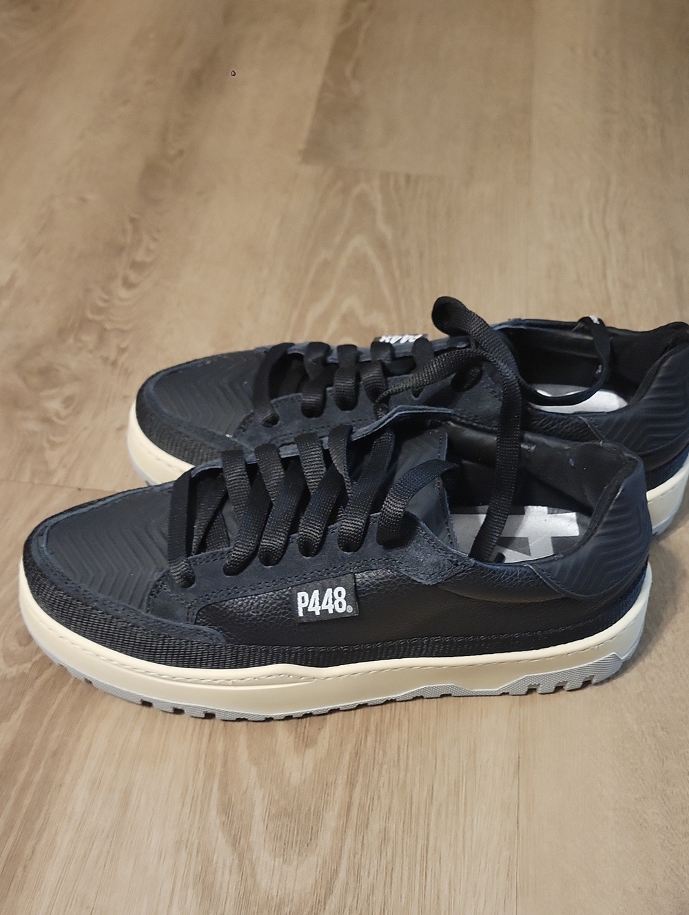 Black P448 Olli Leather Sneakers Size 38/7.5